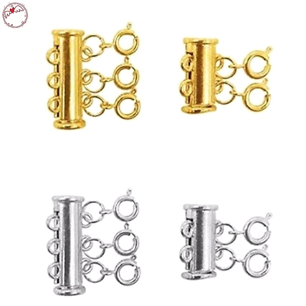 4 Pcs Bloqueio Fechos Magnéticos Para Colar De Ouro E Prata Banhado A Tubo De Bloqueio Conectores Para Pulseira Jóias (4 Pcs - Bo) DGE