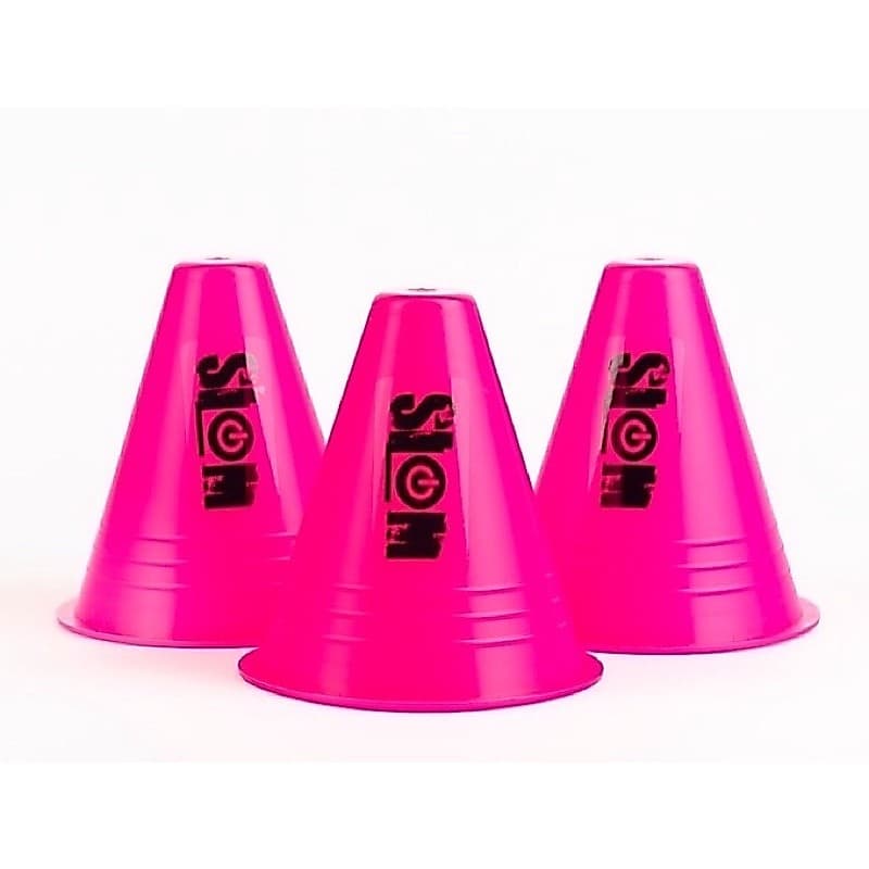 cone rosa para treinos ar livre,circuito ,manobras,skate ,patins, cones para circuito ar livre.
