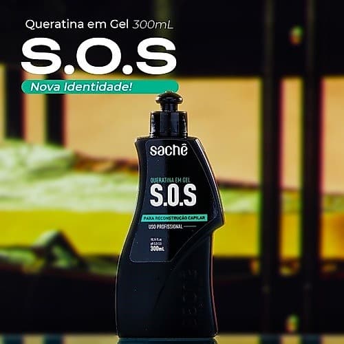 Queratina em Gel SOS para reconstrução capilar 300ml Sachê