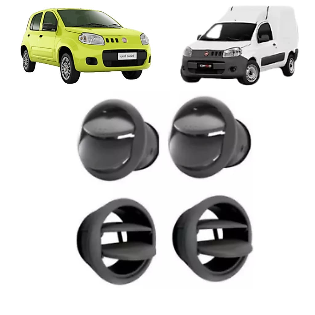 Kit Difusor Ar Novo Uno 2010 A 2014 Fiorino 2013 Grafite