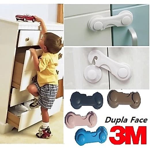 Kit com 10 Travas de Portas e Gavetas com Várias cores