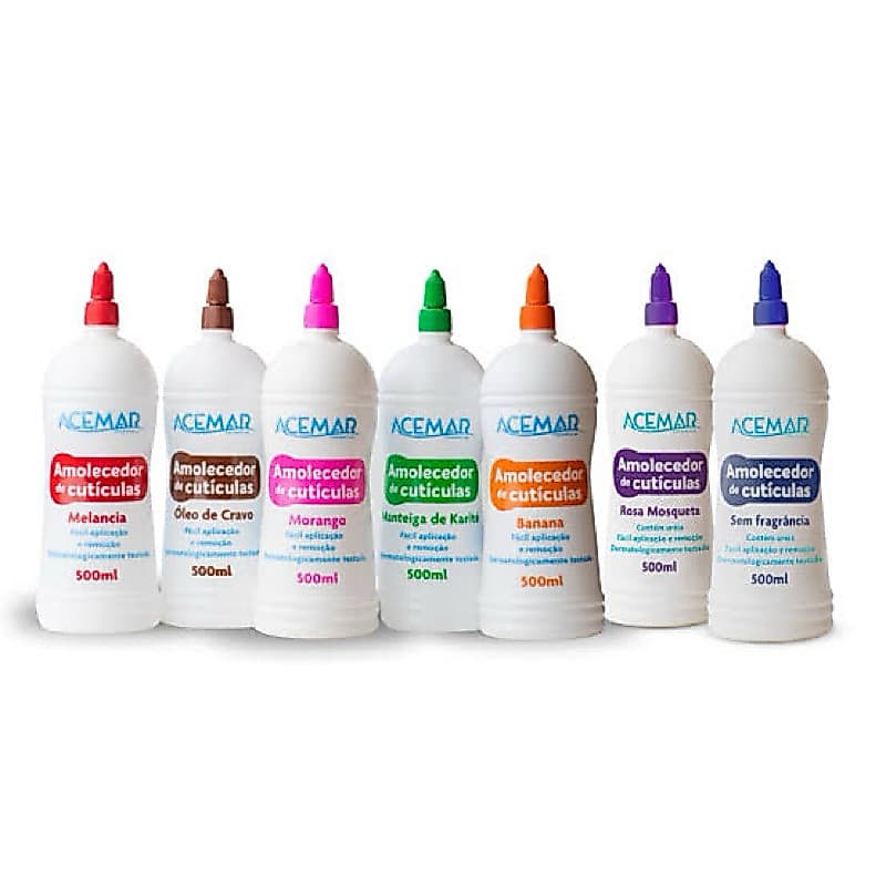 Amolecedor De Cuticula Acemar 500 ml amolece rapidamente as cutículas - Fragrância Sortida