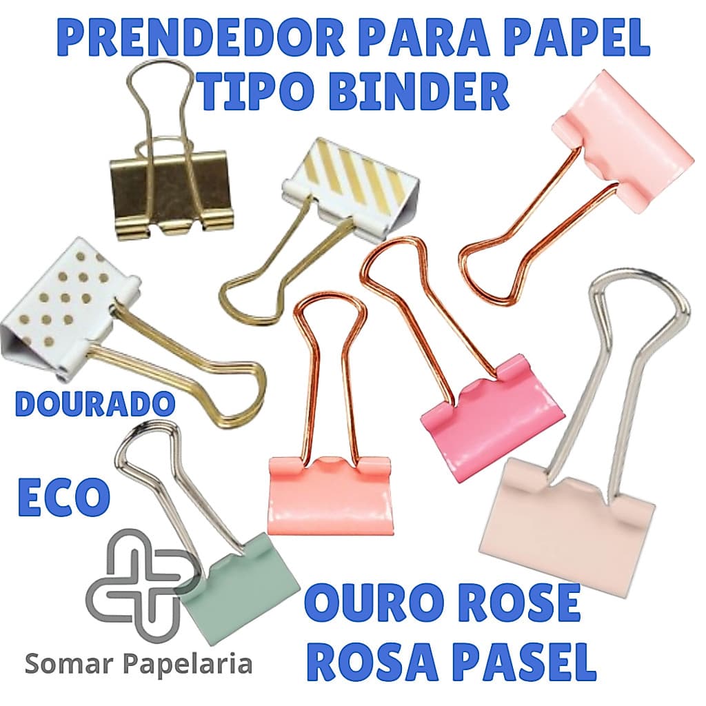 Clips Prendedor de Papel tipo Binder Decorado