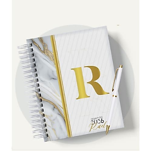 Agenda 2026 Personalizada - Capa dura coleção Neutra Masculina Feminina