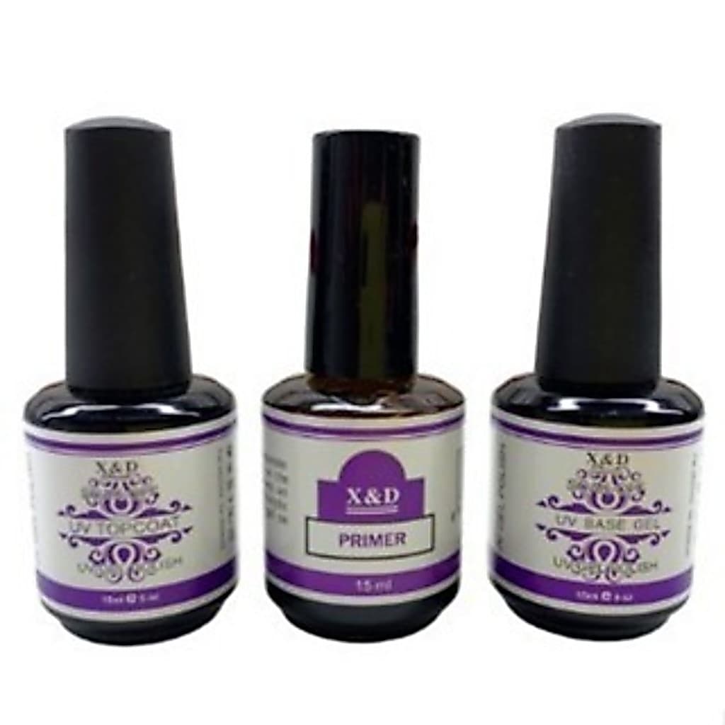 UV Base Gel P/ Gel De Unhas Manicure Profissional Primer X&d 15ml Unha Xed Para Alongamento Fortalecedor De Unhas Anti-fungos YV Top Coat X&D - Uv Para Unhas de Gel Fibra Porcelana