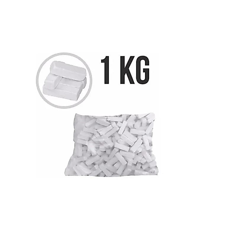 01 Kg Giz Branco Ponta Taco Bilhar Sinuca Snooker Pebolim