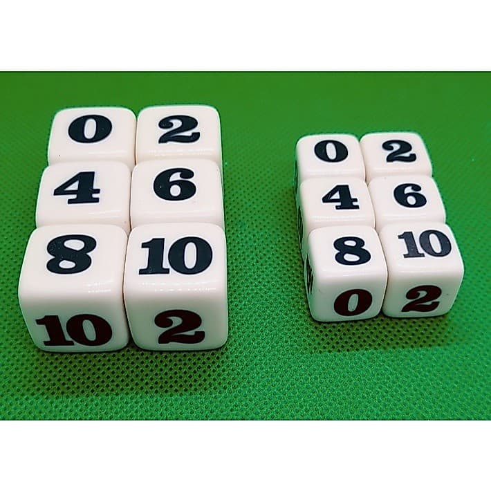 TRUCO MINEIRO - PAR DE DADOS (TENTOS) Marcadores para Jogo do TRUCO MINEIRO
