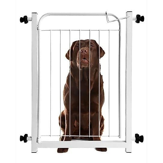 Portão Portãozinho Proteção Pet Cães Cachorro Criança Aramado Branco 70cm / 80cm Acompanha Prolongador 10cm