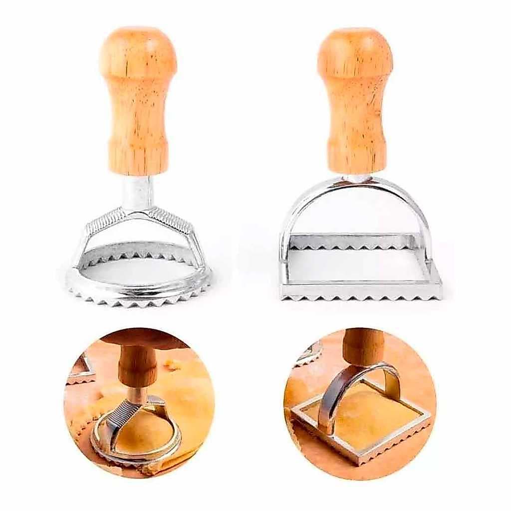 Conjunto 2 Cortadores Modeladores De Ravióli Biscoitos, Empanadas, Bolinhos