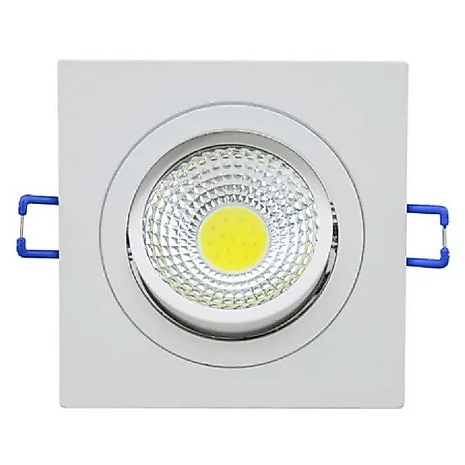 Kit 1/2/3 de Spot Luminária Teto Led Cob 10w Direcionável Quadrado 6500k Branco Frio Bivolt Startec