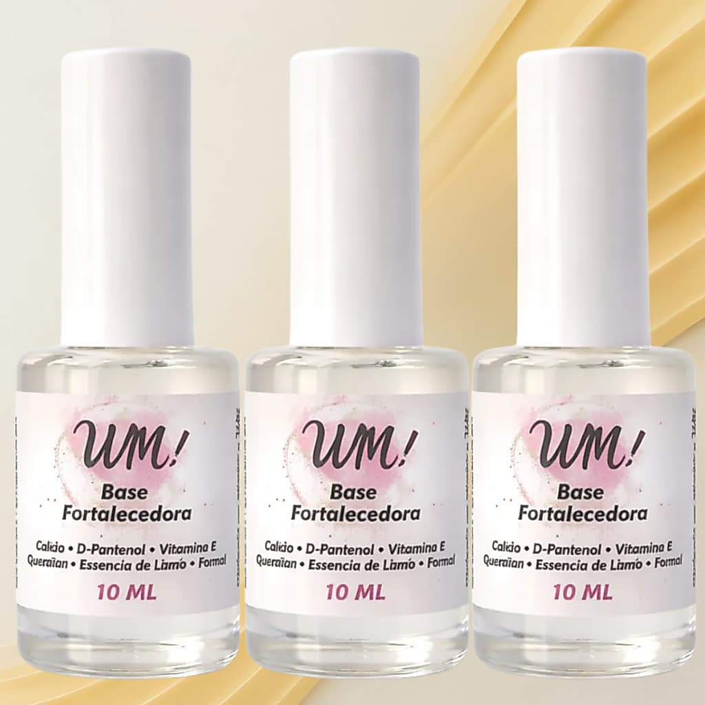 Kit 3 Base WM Fortalecedora de Unhas Fracas e Quebradiças