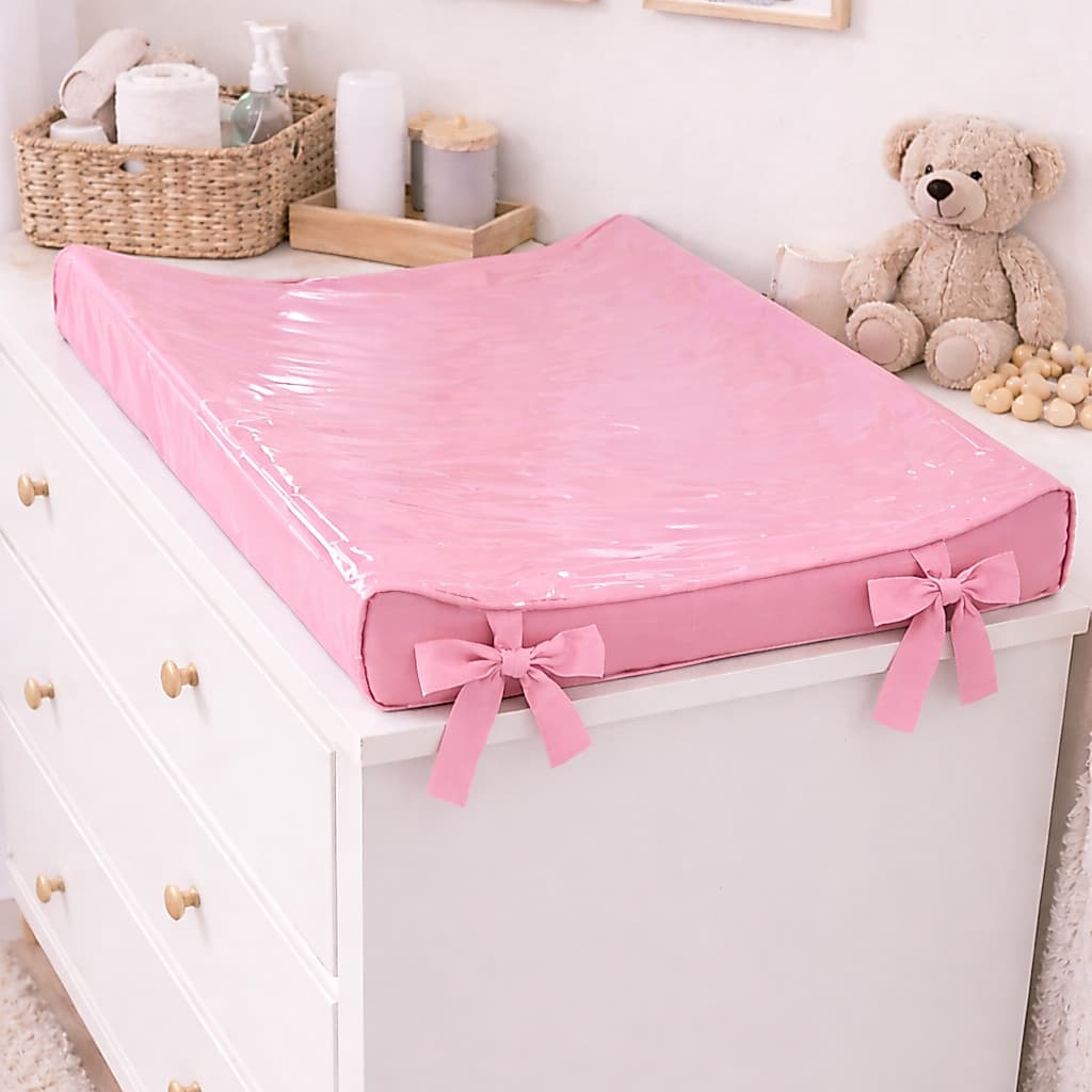 Trocador de Fralda Luxo Anatômico De Cômoda Para Bebe Plastificado Capa Removivel Cores lisa