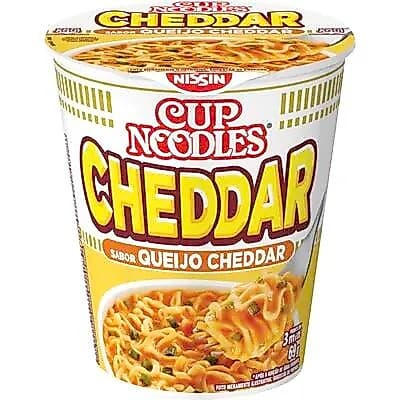Macarrão Instantâneo Nissin Cup Noodles Cheddar Copo com 69g kit atacado