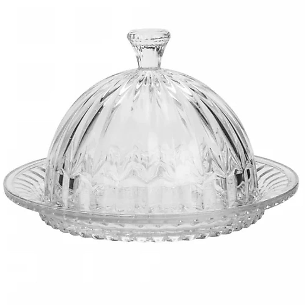 Queijeira de Cristal Renaissance Lyor 20 cm Com Tampa Porta Queijo – Resistente e Sofisticado