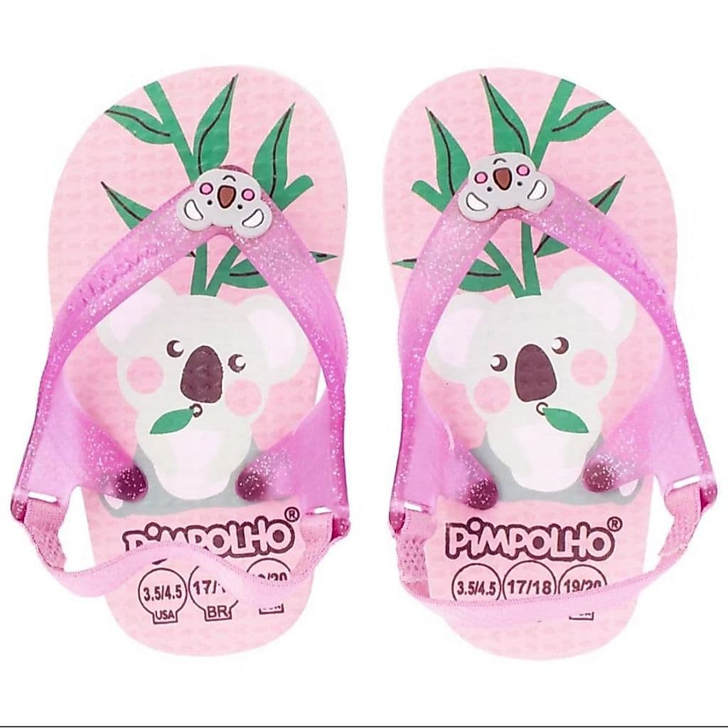 Chinelo infantil bebê criança menina pimpolho com elástico feminino feminino