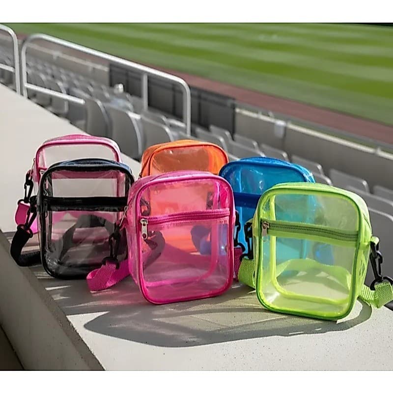 Bag De Ombro Transversal Adulto Infantil Transparente Unissex Mochila Cores Diversas
