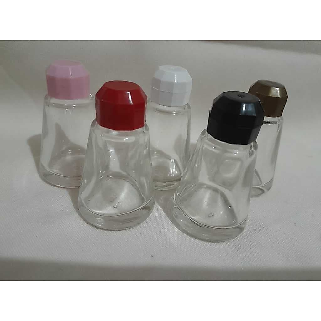 10unid. Mini Vidro Cone 10ml com tampa Modelo Diamante porta perfume, óleo