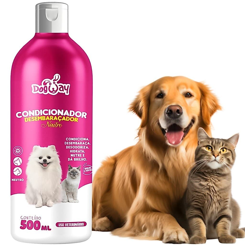 Condicionador Desembolador de Pelos para Cachorro e Gatos 500ml Genial Pet