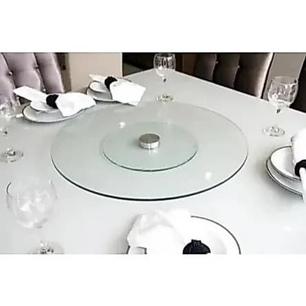 Suporte De Vidro Temperado Centro De Mesa Giratório 30cm (6740)
