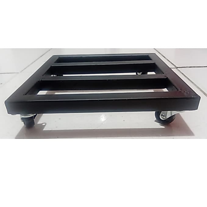 Suporte Multi Uso Metalon 20x20 Para Botijão Gás Vaso de Planta Caixas Som Galão àgua Com Rodinhas