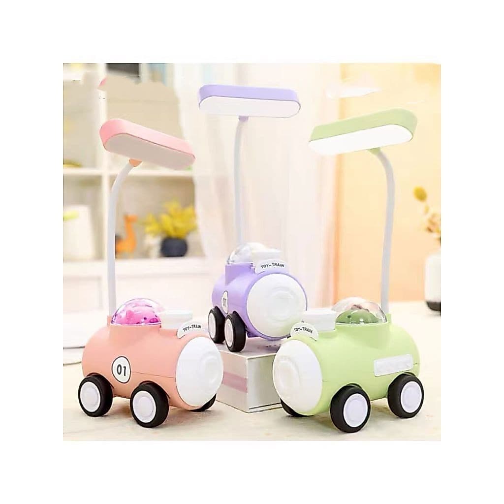 Abajur Luminária De Mesa Carro Desenho Animado Multifuncional Estojo Apontador De Lápis LED USB Recarregável