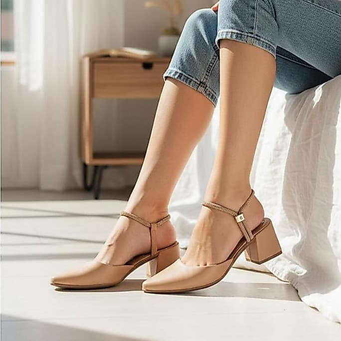 Scarpin Feminino Bico Fino Salto Grosso Bloco 6cm Elegante Confortavel Preto,Antique,Offwhite