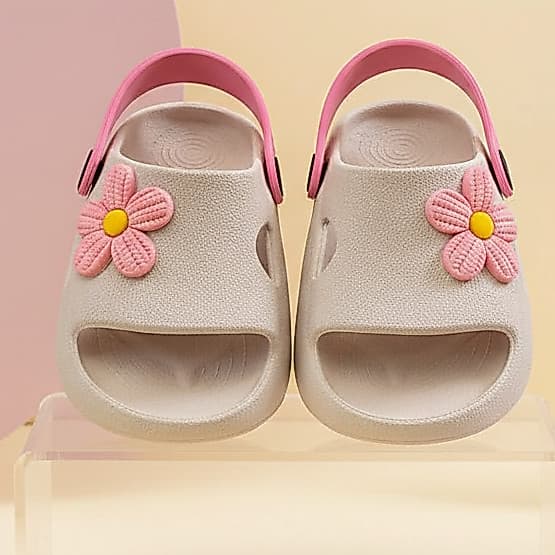 Chinelo Nuvem Slide Meninas Fofa Infantil Confortável Leve Margaridas Corações Borboletas Glitter