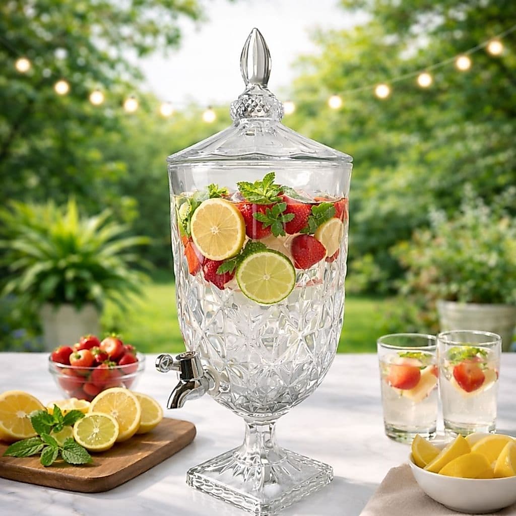 Suqueira 5L Vidro Diamond com Torneira