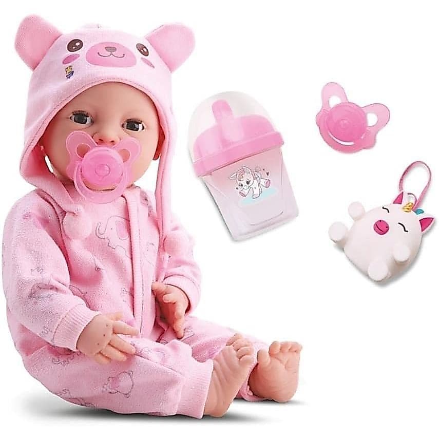 Boneca Brincando De Pijama Menina  Diver New Born - Divertoys