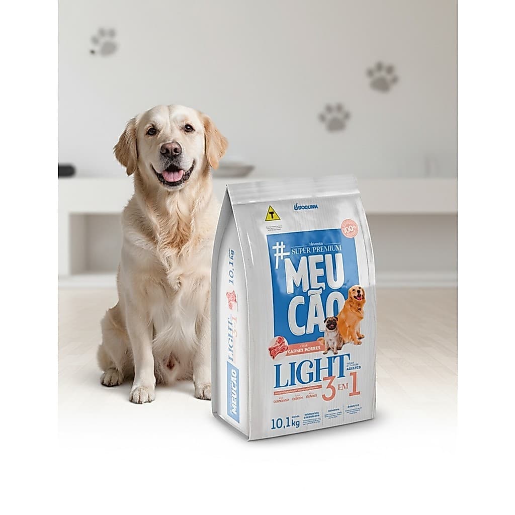 Ração Cachorro Light Idoso Meu Cão Super Premium Carne 10kg Obeso Gordo Castrado Cálcio