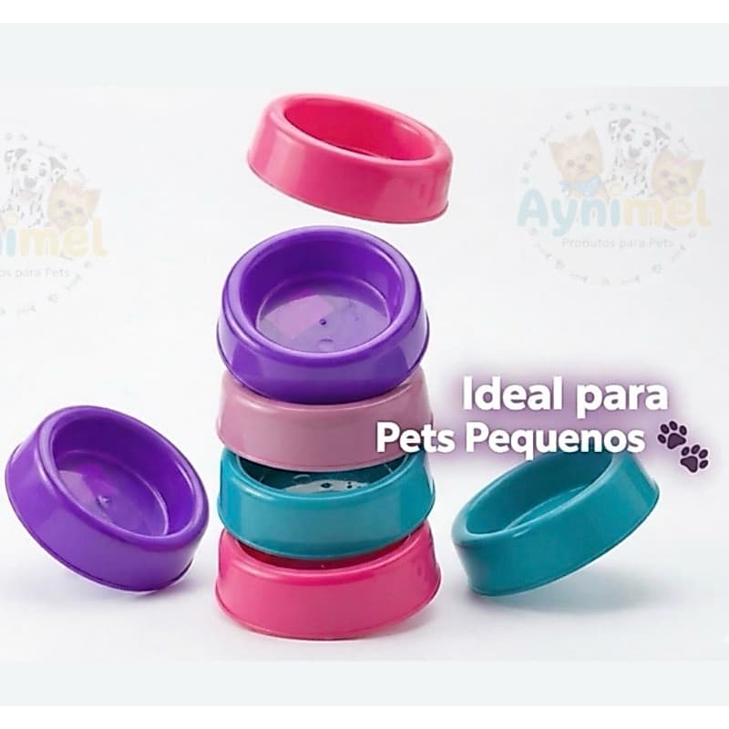 KIT com 2 Comedouro pet para sachê gato e cachorro 120ml para pets pequenos resistente tigela cão e gato petisqueira pet