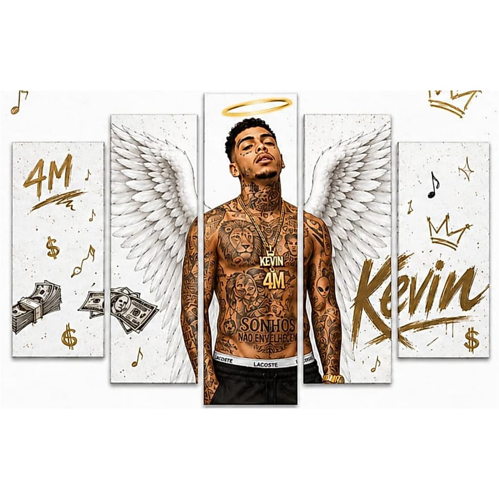 KIT QUADRO DECORATIVO MC KEVIN ETERNO FUNK