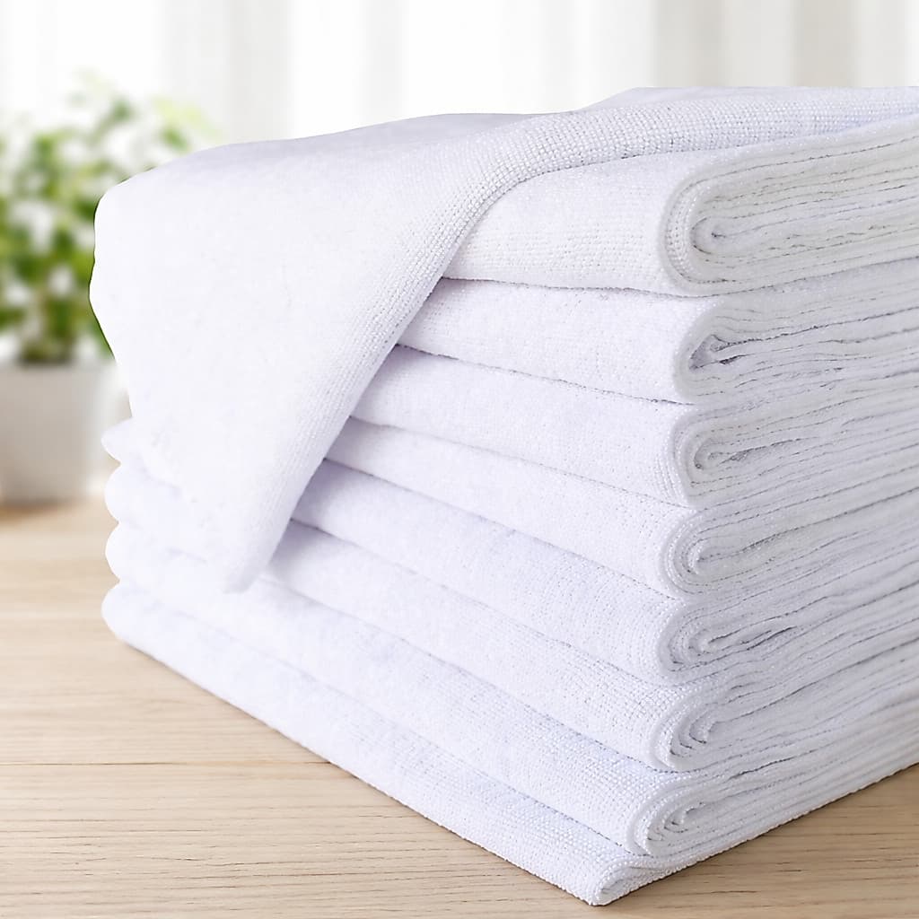 Kit Panos de Chão Branco Alvejado 100% Algodão 65x45cm