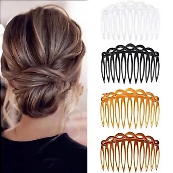 Kit 2/4/6unidades Grampo Pente Plástico De Cabelo -Pente