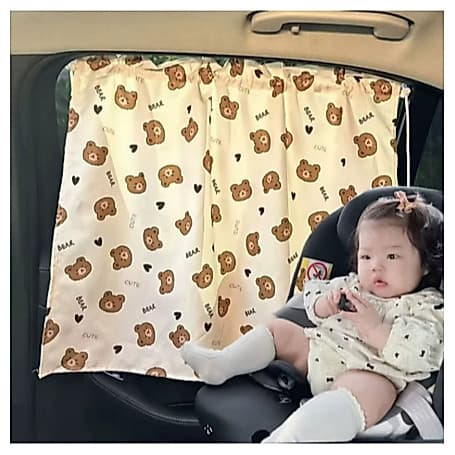 Cortina Protetor Solar Janela Carro Bebê Infantil Com Ventosa