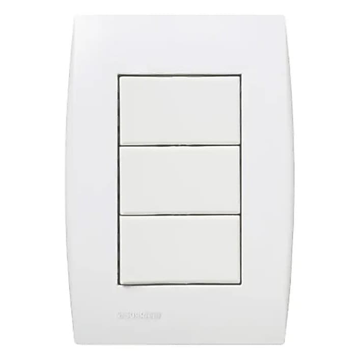 Kit 3 unidades Conjunto Modulo 3 Interruptor Simples Siemens Ilus 10A/250V