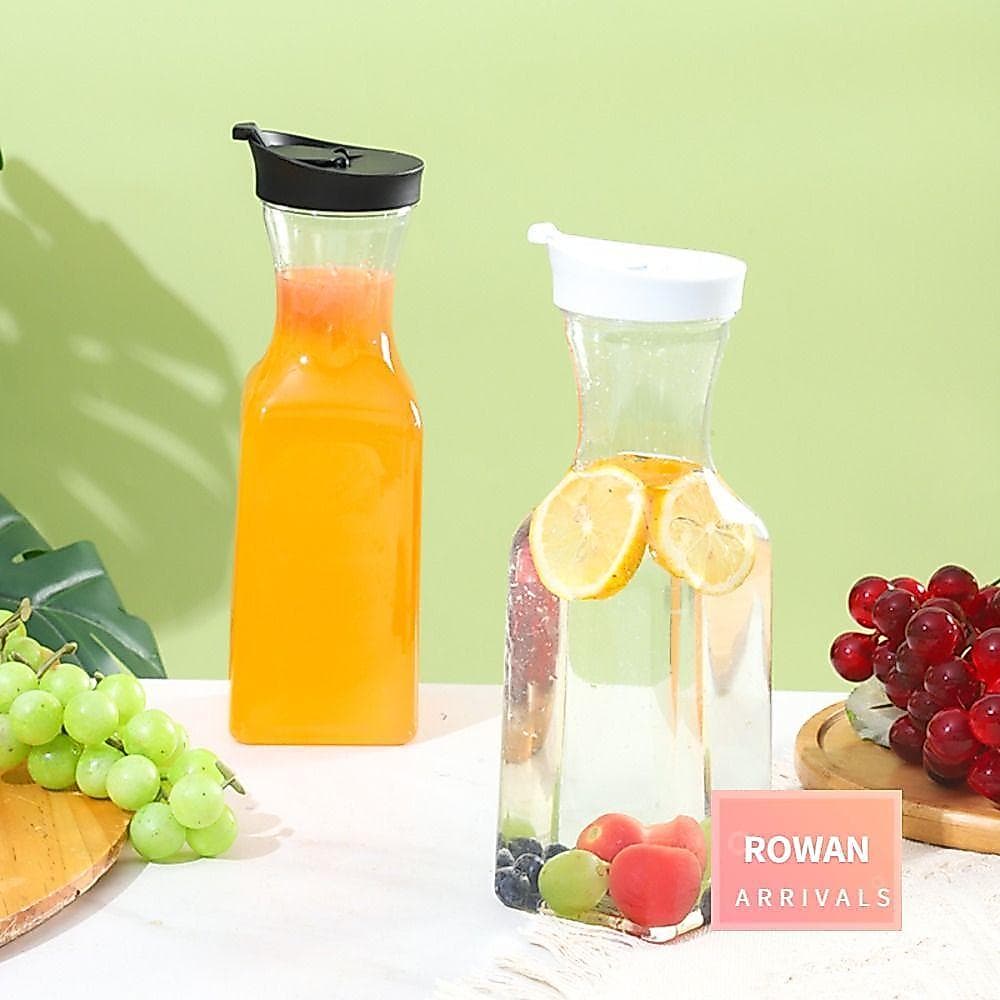 Jarra De Suco ROWANBABY , Jarras Quadradas Para Bebidas De 32 Onças E 1000 Ml , Grandes Com Tampa , Recipientes Geladeir