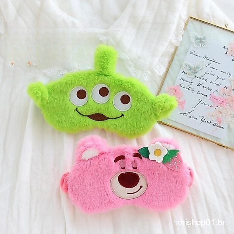 Máscaras de Olho de Pelúcia de Dois Personagens de Desenho Animado Bonitos e Fofos, Maquiagem de Beleza, Promoção de Esc