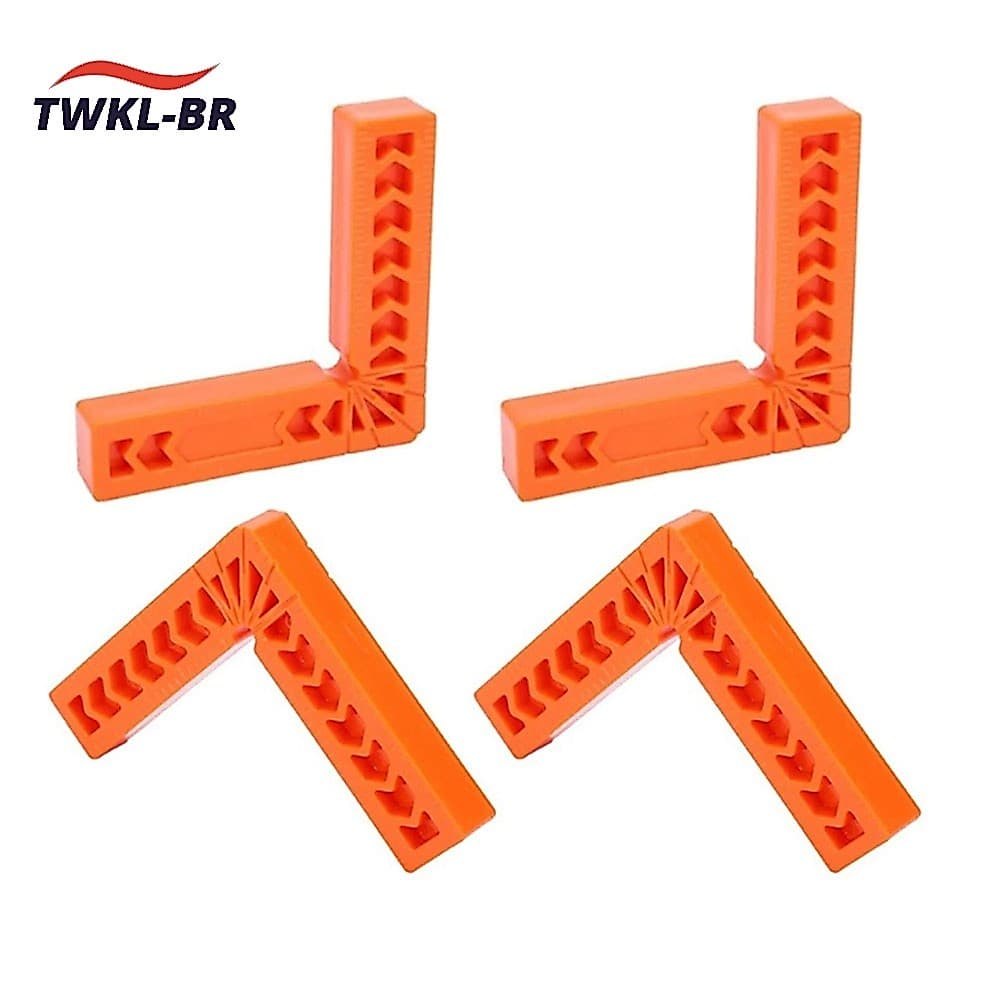 < TWKL > 4 Pcs Suporte De Régua De Ângulo Reto De Plástico Ferramenta Posicionadora Auxiliar De 90 Graus 3 Polegadas ❀