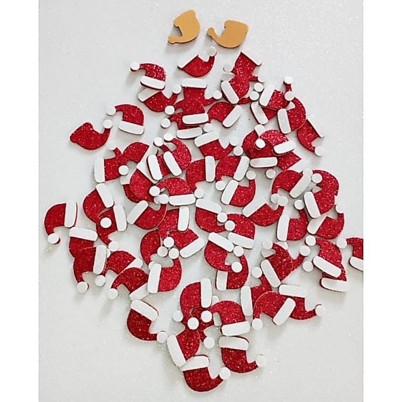 Adesivos gorro natal ( 2x2) 30 unidade