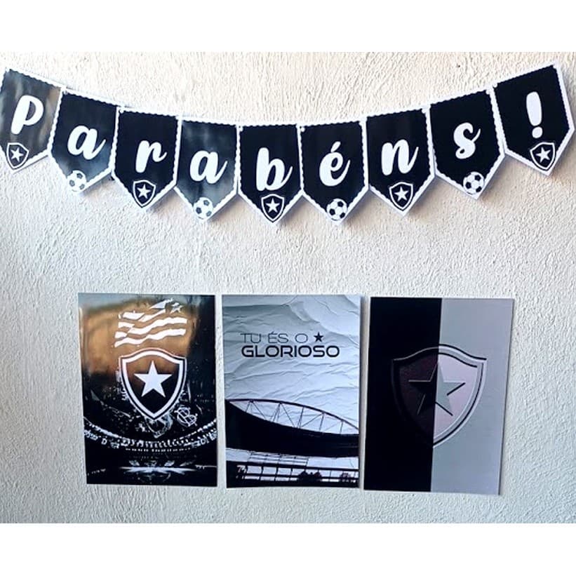 Kit Festa com Bandeirinha + 3 Quadrinhos Tamanho A4 - Kit Festa - Produzimos em todos os temas