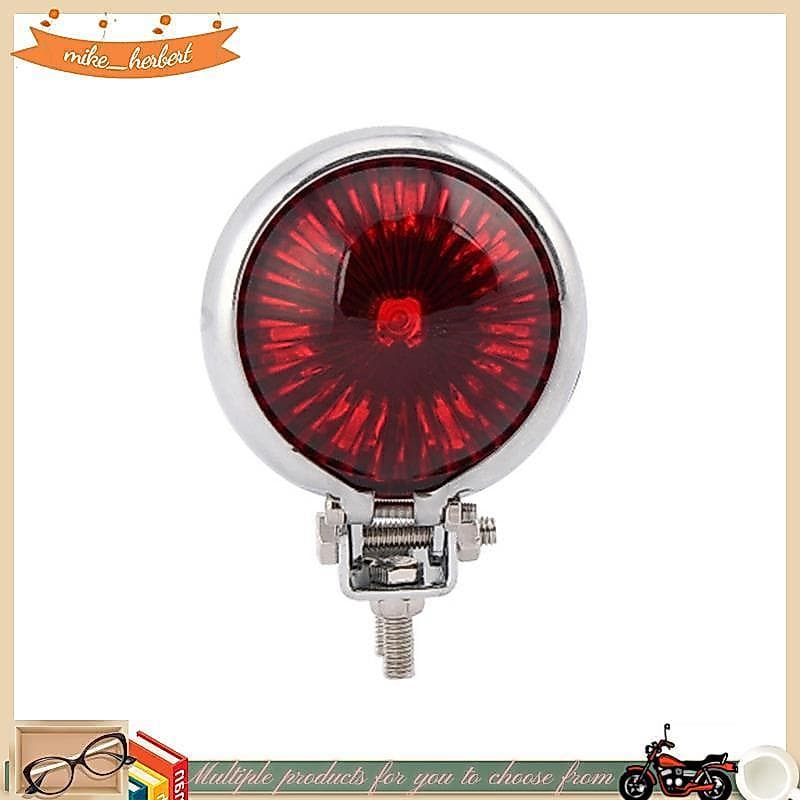 Motocicleta LED Luz Traseira Da Cauda Lâmpada De Parada Freio Moto Para Chopper Café Cromo