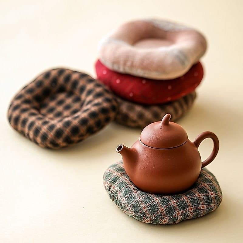 Ins estilo nórdico simples algodão linho tecido Coaster engrossado almofada de isolamento térmico acolchoado algodão abs