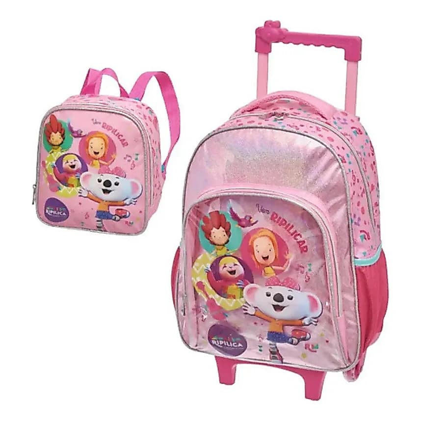 Kit Mochila Rodinha Lilica Ripilica Vem Dancar Lancheira