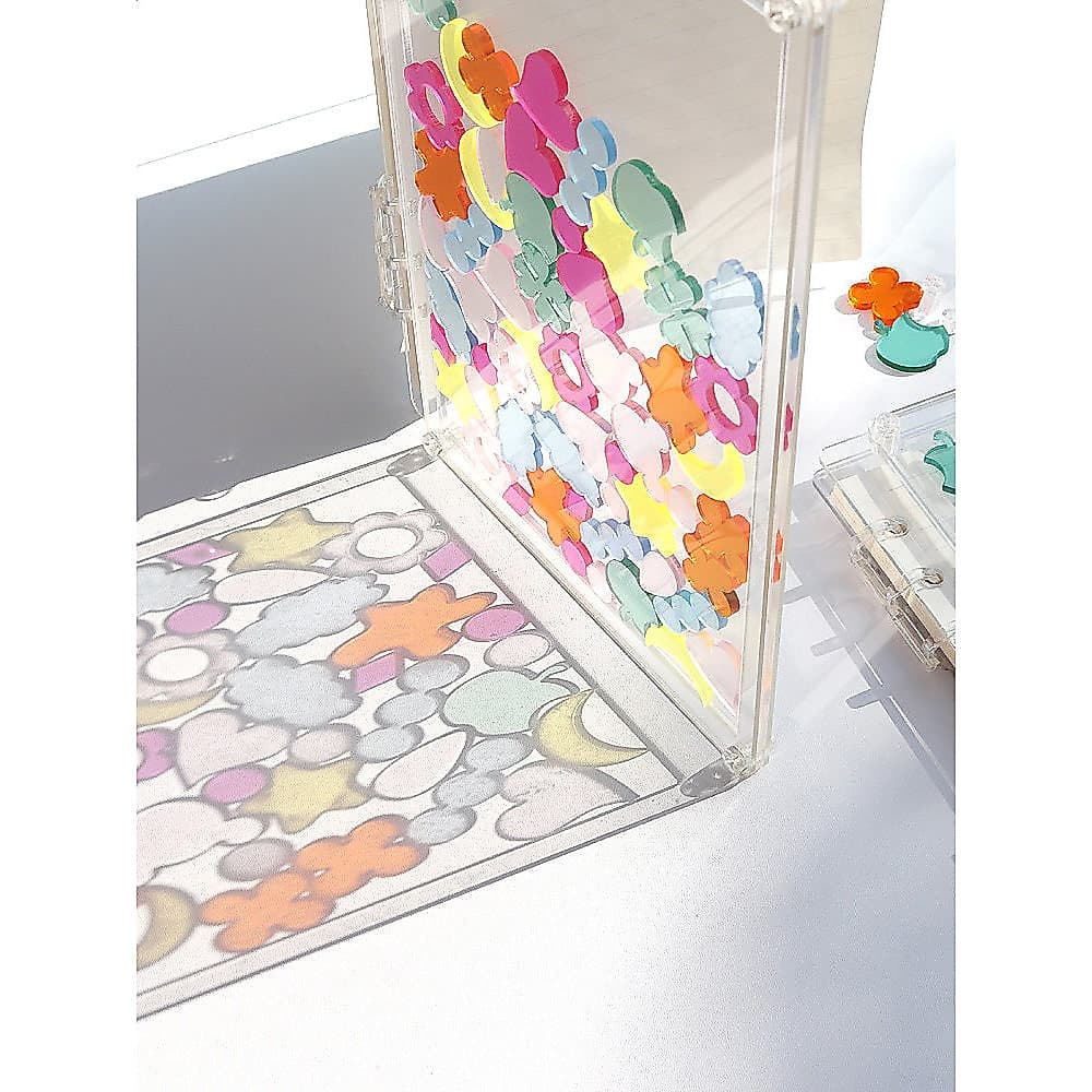 Criativo acrílico Glitter diy manual de folhas soltas de alto valor crianças estudante papelaria presente A5 cuco cartão