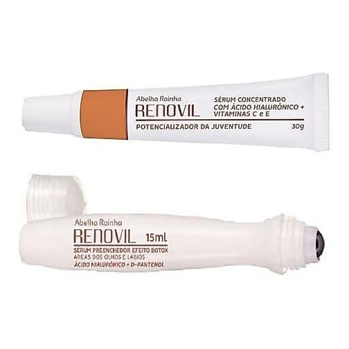Kit Renovil Efeito Botox Sérum 15ml + Sérum Concentrado Ácido Hialurônico 30g - Abelha Rainha