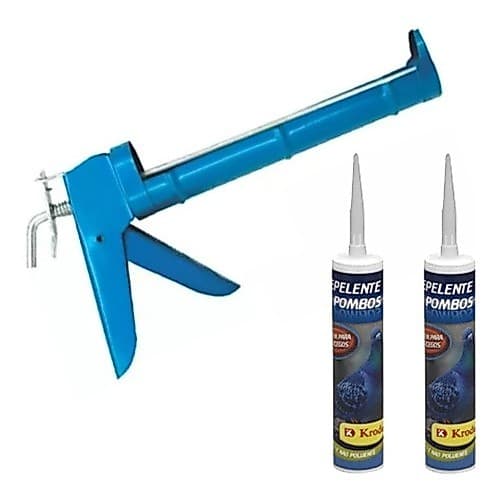 Kit Com 2 Repelentes Espanta Pombo Morcego Contra Aves Pardal Com Aplicador