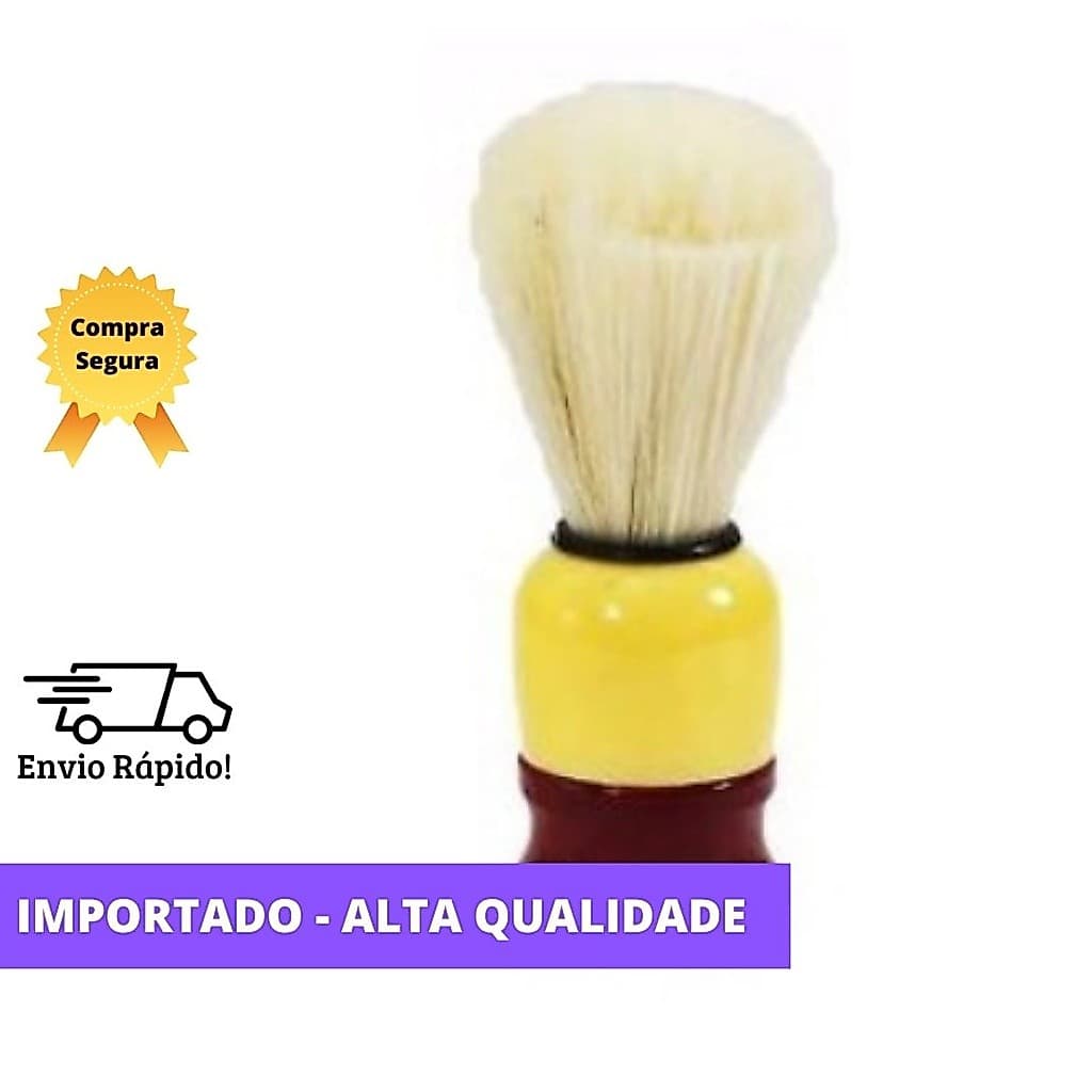Pincel De Barbear Barba Cerda Natural Grande Uso Profissional Doméstico