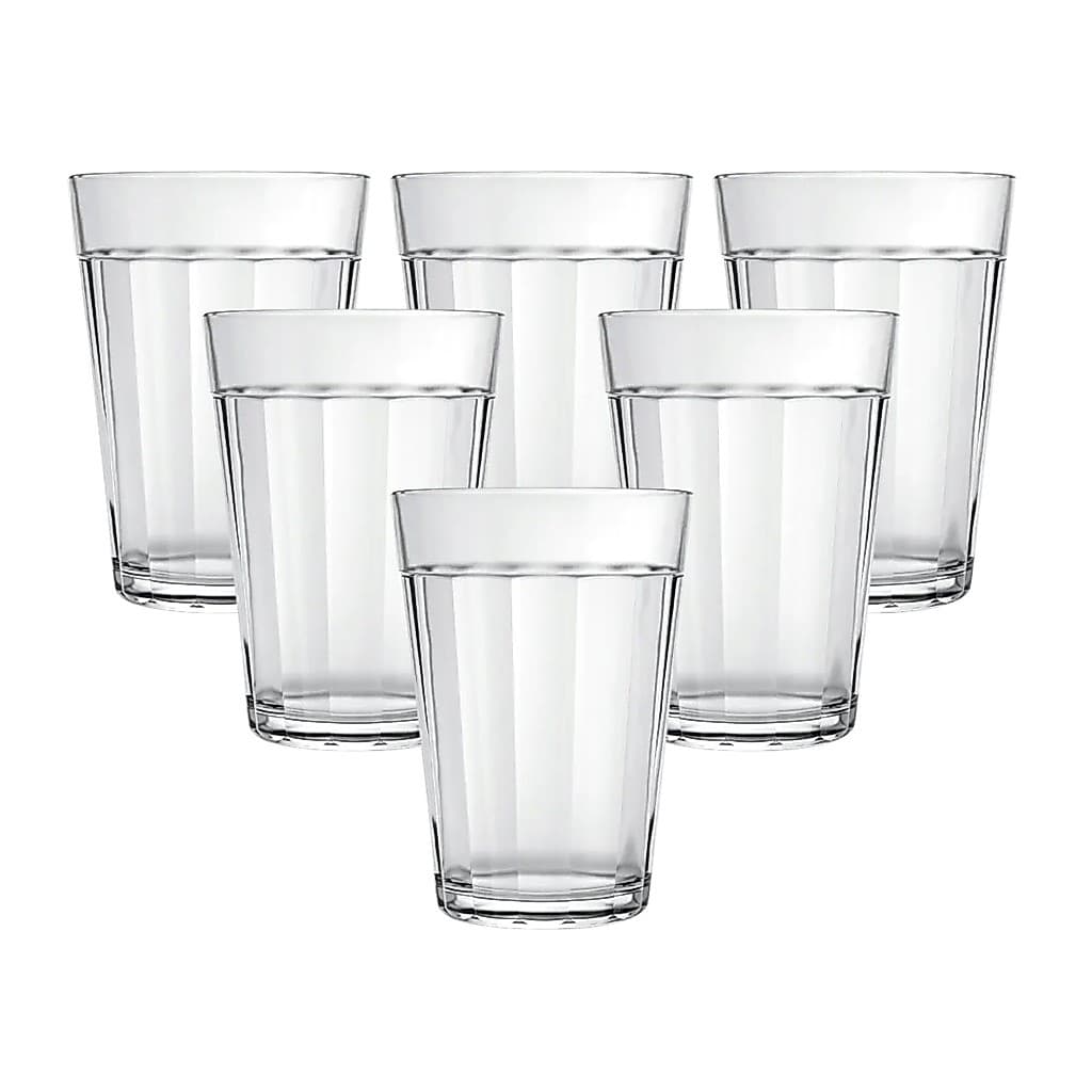 Kit 6 Copo Americano De Vidro 190ml / Liso 300ml Nadir Clássico Resistente Empilhável Bar Lanchonete