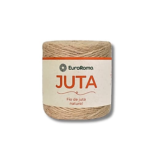 Fio de Juta Natural  125m/ Fio de 2mm Euroroma – Fio Natural para Artesanato Rústico